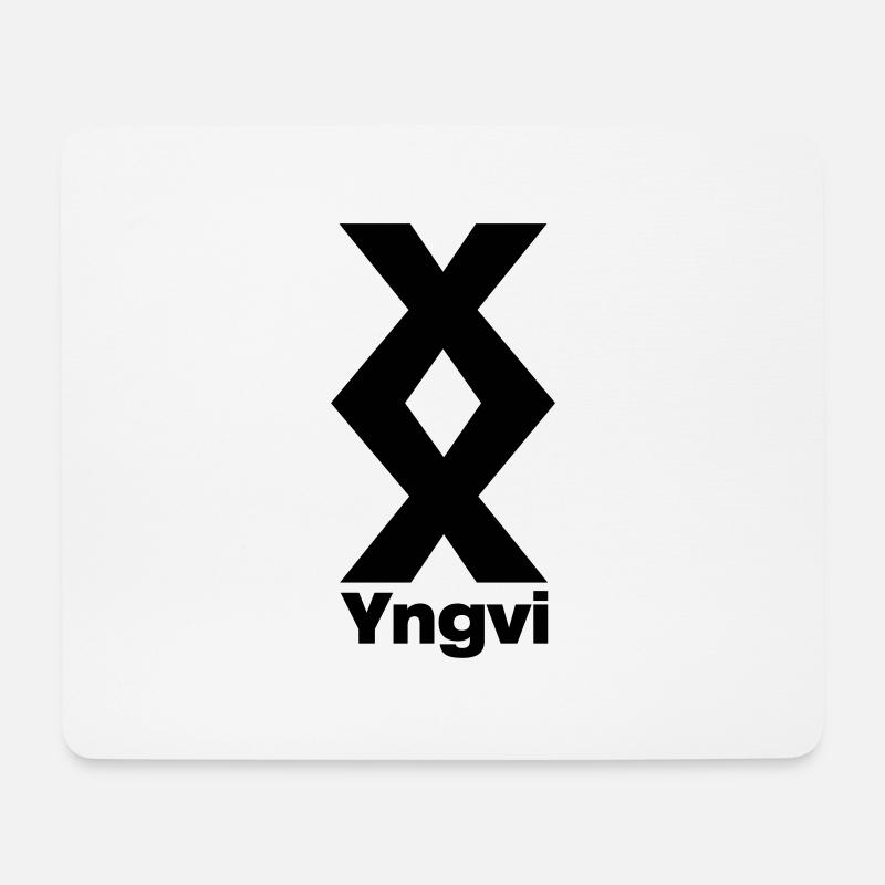 Yngvi (Ingwaz) - Mousepad (Querformat) - Weiß