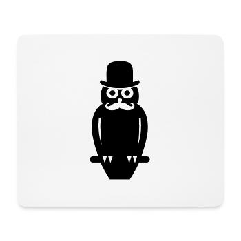 Eule - Mousepad (Querformat) - Weiß - Vorne