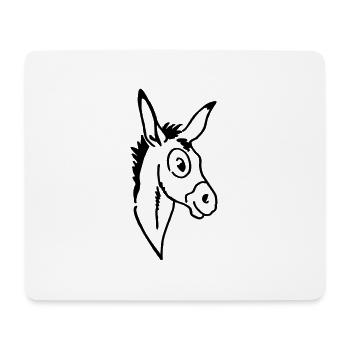Esel - Mousepad (Querformat) - Weiß - Vorne