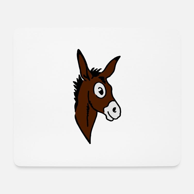 Esel - Mousepad (Querformat) - Weiß
