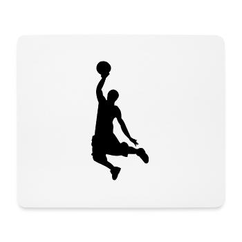 Silhouette des Basketballs - Mousepad (Querformat) - Weiß - Vorne