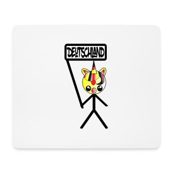 Lustiges Strichmännchen, Fußball Fan , Deutschland - Mousepad (Querformat) - Weiß - Vorne