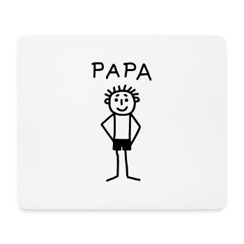 PAPA - stick figure - Mouse Pad (horizontal) - white - Front