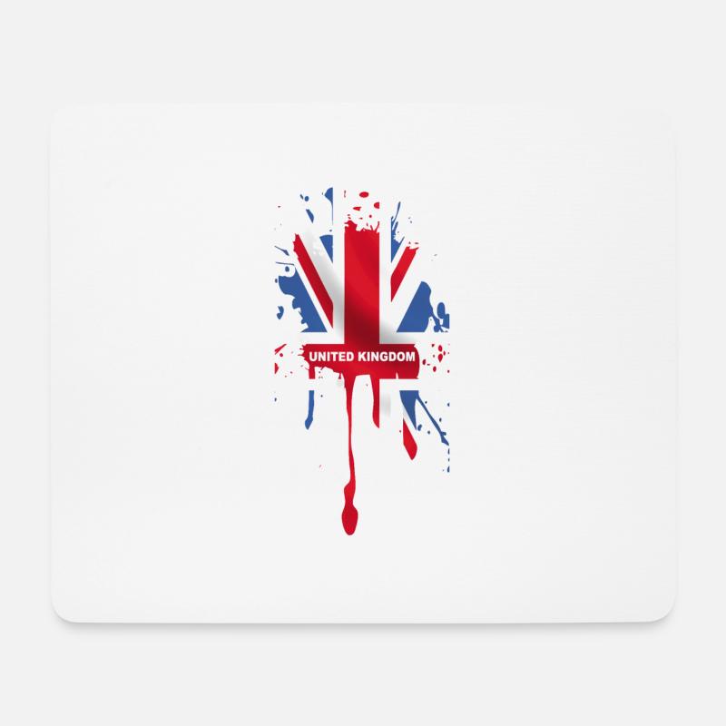 Union Jack 5 - Mousepad (Querformat) - Weiß
