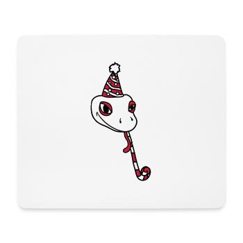 head celebrate birthday party gift snake ges - Mouse Pad (horizontal) - white - Front