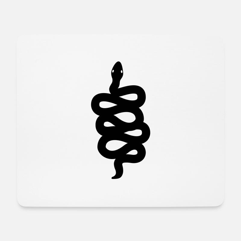 Schlange - Mousepad (Querformat) - Weiß