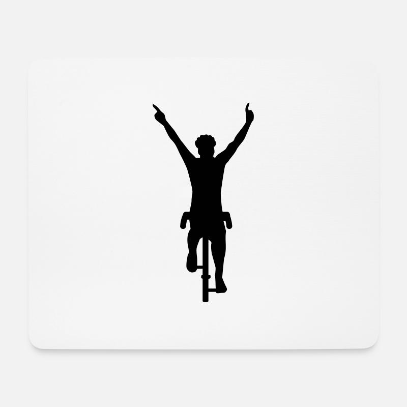 Radfahrer - Mousepad (Querformat) - Weiß
