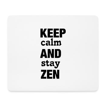 Restez calme et restez zen - Tapis de souris (format paysage) - blanc - Devant