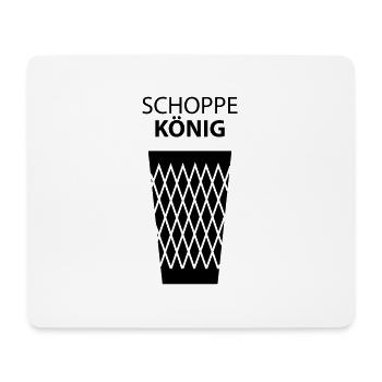 Schoppe König - Geripptes Schoppe Glas - Mousepad (Querformat) - Weiß - Vorne