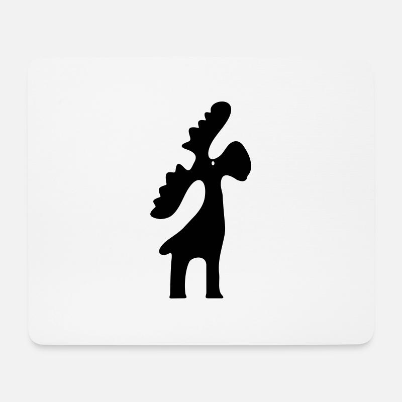 Elch Weihnachten - Mousepad (Querformat) - Weiß