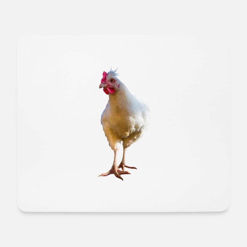Huhn - Mousepad (Querformat) - Weiß
