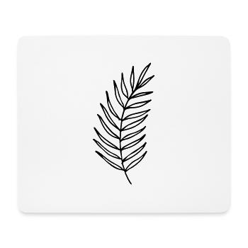 Ast Zweig Blatt Blätter Pflanze Natur Mistel Tanne - Mousepad (Querformat) - Weiß - Vorne