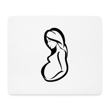 Schwanger sinnlichkeit - Mousepad (Querformat) - Weiß - Vorne