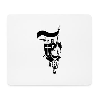 cavalier_templier - Tapis de souris (format paysage) - blanc - Devant