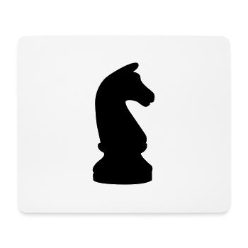 schach_pferd - Mousepad (Querformat) - Weiß - Vorne