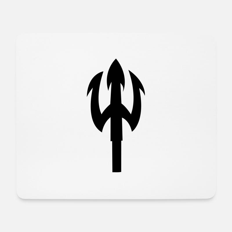 dreizack - Mousepad (Querformat) - Weiß