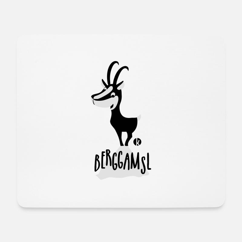 Gämse - Berggamsl - Mousepad (Querformat) - Weiß