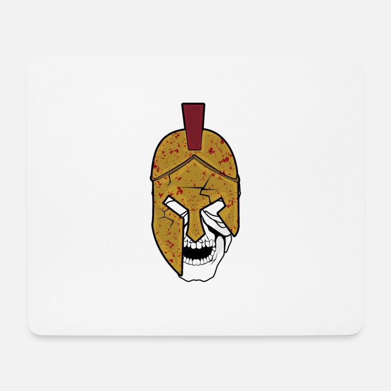 Gladiator with helmet - Mouse Pad (horizontal) - white