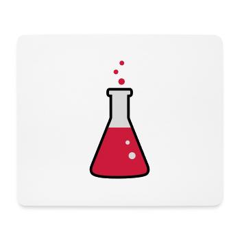 Laboratory flask, science, chemistry (3 colors) - Mouse Pad (horizontal) - white - Front