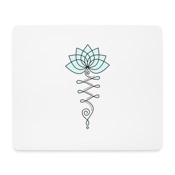 Lotus Blume Lotusblüte Buddhismus Symbol Yoga OM - Mousepad (Querformat) - Weiß - Vorne