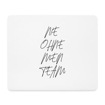 team nie ohne mein - Mousepad (Querformat) - Weiß - Vorne