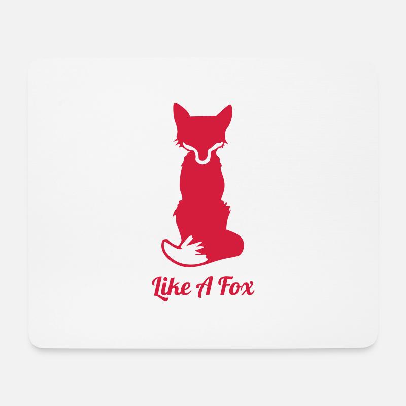 Wie ein Fuchs - Mousepad (Querformat) - Weiß