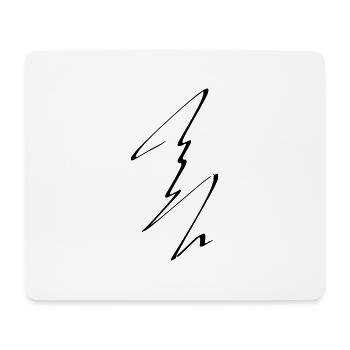 Black Lines - Mouse Pad (horizontal) - white - Front