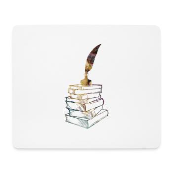 Buch, Bücher - Mousepad (Querformat) - Weiß - Vorne