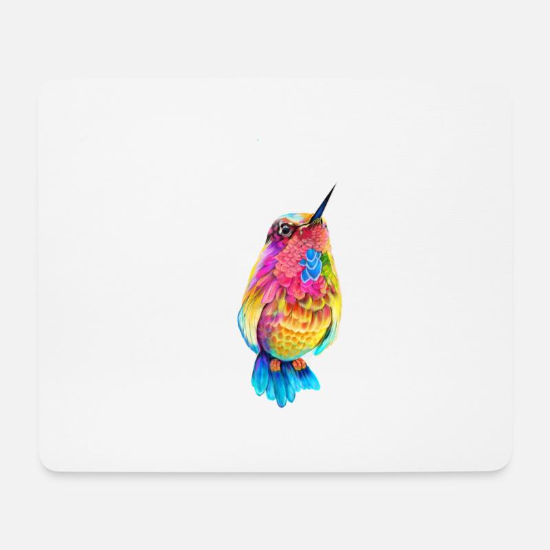 T-shirt hummingbirds - Mouse Pad (horizontal) - white
