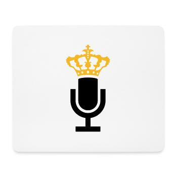 King Mikrofon Icon - Mousepad (Querformat) - Weiß - Vorne