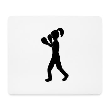 Sportlerin - Mousepad (Querformat) - Weiß - Vorne