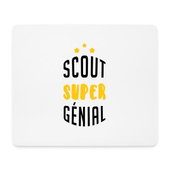 Scout Super Génial - Tapis de souris (format paysage) - blanc - Devant