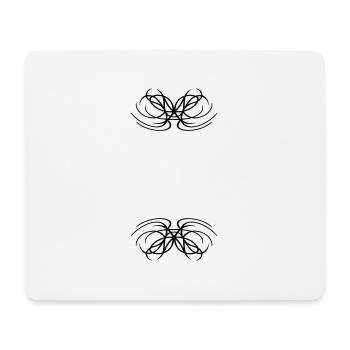 Design kunstvolles abstraktes Tribal - Mousepad (Querformat) - Weiß - Vorne
