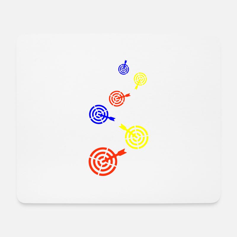 Darts Symbol - Mousepad (Querformat) - Weiß