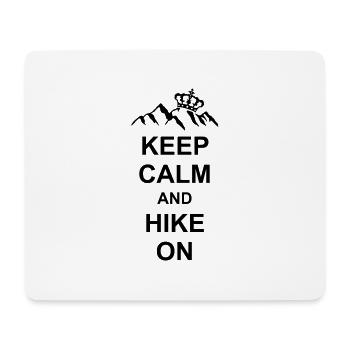 Keep Calm And Hike - Mousepad (Querformat) - Weiß - Vorne