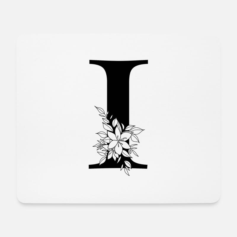 Buchstabe I - Mousepad (Querformat) - Weiß