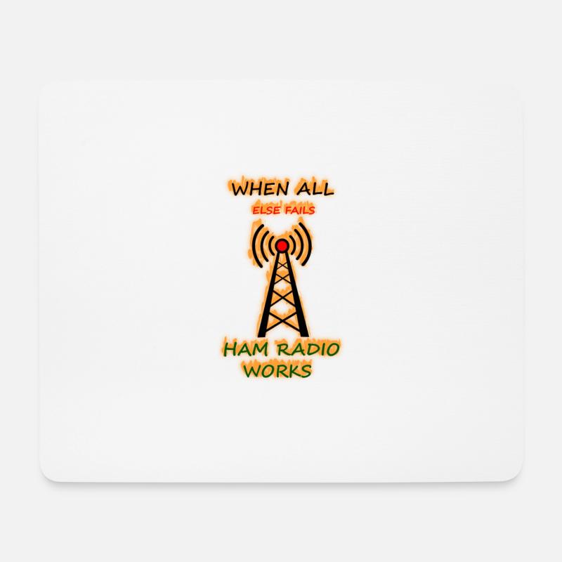 Wenn alles andere fehlschlägt Amateurfunk funktioniert v3 - Mousepad (Querformat) - Weiß
