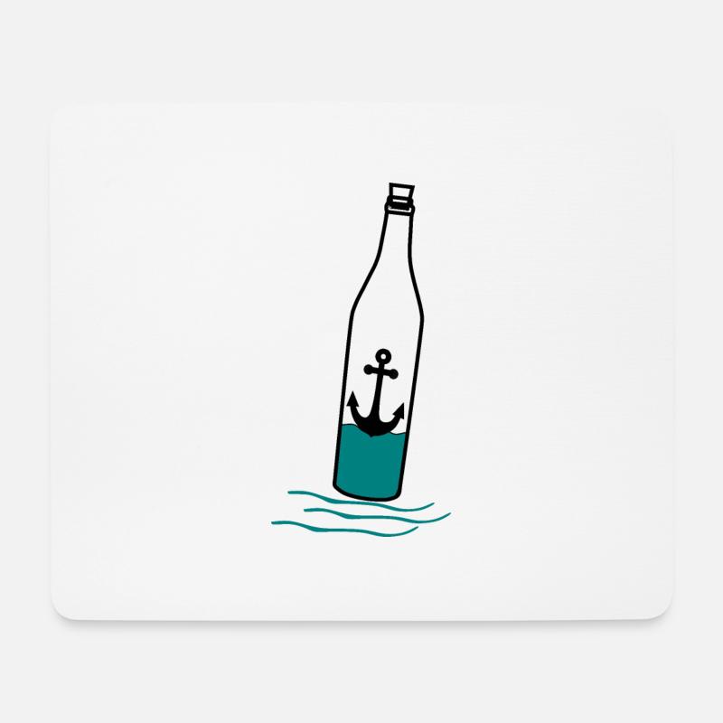 Hafen, Anker - Mousepad (Querformat) - Weiß