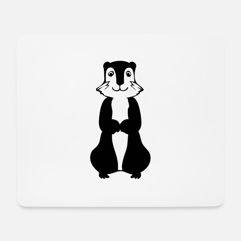 Comic Murmeltier - Mousepad (Querformat) - Weiß