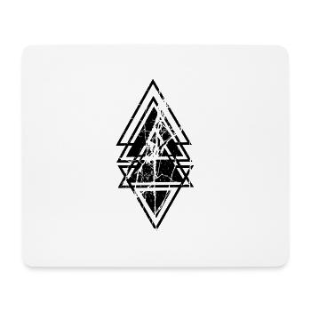 triangle black - Mousepad (Querformat) - Weiß - Vorne