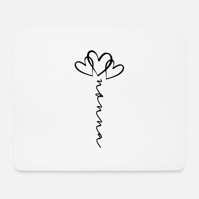 Nonna Scripture Heart Flower - Mouse Pad (horizontal) - white