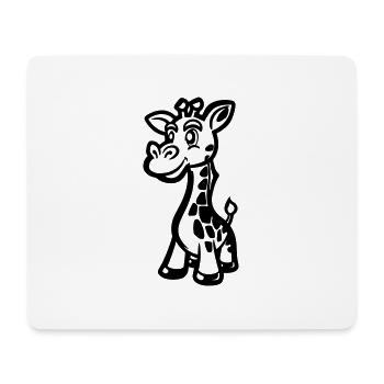Animal girafe - Tapis de souris (format paysage) - blanc - Devant