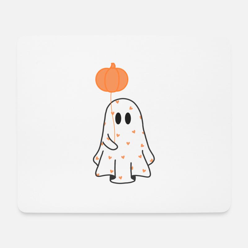 Cute Heart Ghost - Mouse Pad (horizontal) - white