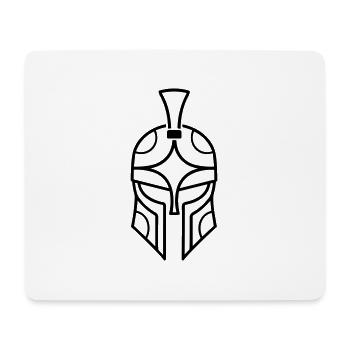 casque spartiate - Tapis de souris (format paysage) - blanc - Devant