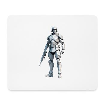 Soldier - Low Poly Army Design - Mouse Pad (horizontal) - white - Front