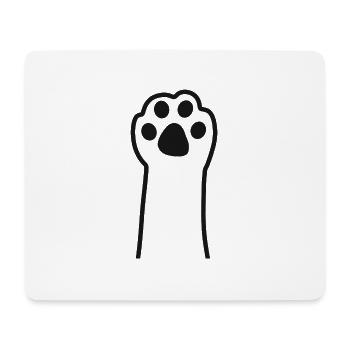 Katze Haustier Pfote Kater Tier Kätzchen Pfoten - Mousepad (Querformat) - Weiß - Vorne
