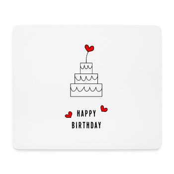 Birthday. HAPPY BIRTHDAY. Happy birthday. - Mouse Pad (horizontal) - white - Front
