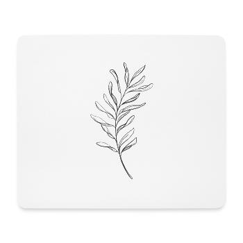 Flower, Lineart, Plant, Nature, Minimalism, Blossom - Mouse Pad (horizontal) - white - Front
