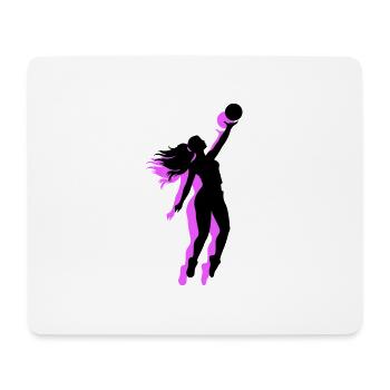 Volleyball Spielerin Symbol - Mousepad (Querformat) - Weiß - Vorne