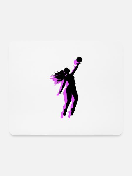 Volleyball Spielerin Symbol - Mousepad (Querformat) - Weiß